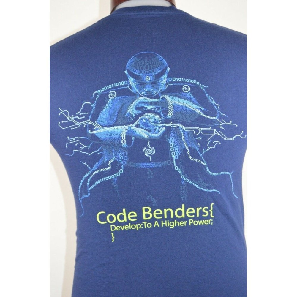 Intel Software Blue Code Benders Develop T Shirt S - image 7